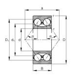 110 mm x 200 mm x 69,8 mm  FAG 3222-M angular contact ball bearings