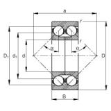 60 mm x 130 mm x 54 mm  FAG 3312-DA angular contact ball bearings