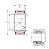 60 mm x 90 mm x 44 mm  INA GE 60 UK-2RS plain bearings