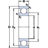 35 mm x 72 mm x 17 mm  SKF 6207 deep groove ball bearings