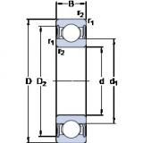 35 mm x 72 mm x 17 mm  SKF W 6207-2RS1/VP311 deep groove ball bearings